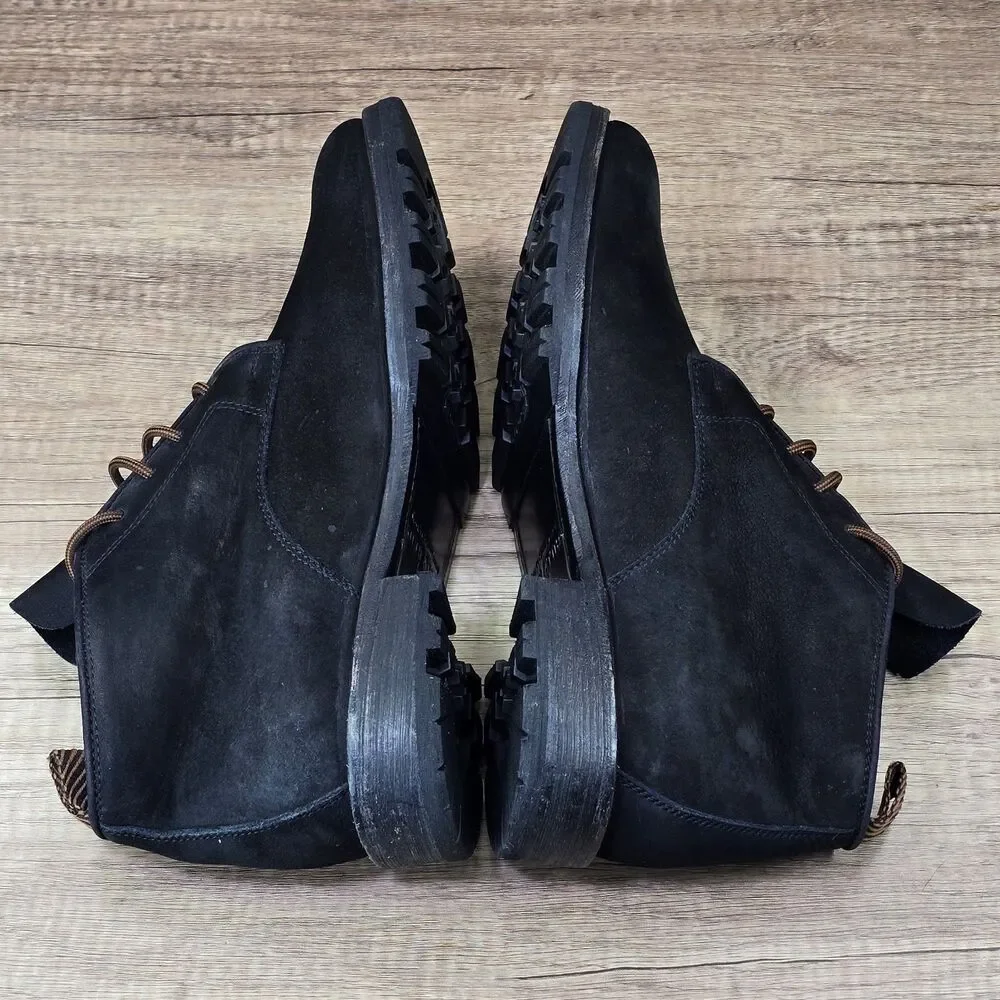 Billy Reid Short Anderson Men's Size 10.5 Black Suede Ankle Boots Made In Italy